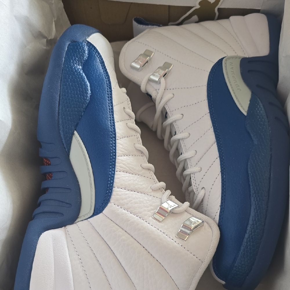 Jordan Blue and White Sneakers with Modern Silhouette